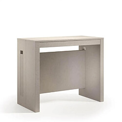 Inside 75 Table console extensible 8 couverts TOPAZ beige 90 cm avec allonges intégrées