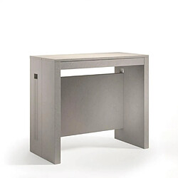 Inside 75 Table console extensible 8 couverts GRANDEZZA beige 80 cm avec allonges intégrées
