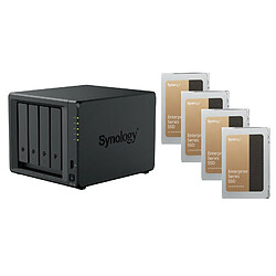 Serveur NAS Synology DS925+ avec 4x SSD 960GB Enterprise et avec 32GB RAM
