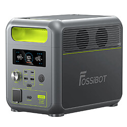 Batterie LiFePO4 portable FOSSiBOT F1200, capacité de 1 024 Wh, puissance nominale de 1 200 W, 3 modes d'éclairage LED, 7 ports de sortie, protection BMS