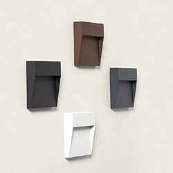 Ledkia Applique Murale Extérieur LED 3W CCT Sélectionnable en Saillie Carrée Jade Blanc