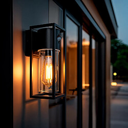 Ledkia Applique Murale Extérieure Aluminium avec Détecteur de Mouvement Siawja Noir
