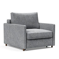 Inside 75 INNOVATION LIVING Fauteuil NEAH SLIM convertible 80x195 tissu Twist Granite
