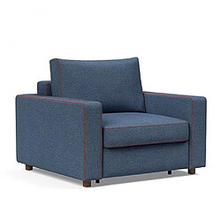 Inside 75 INNOVATION LIVING Fauteuil NEAH X STANDARD convertible 80x195 tissu Weda Blue