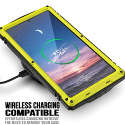Métal Étui Pour Samsung Galaxy S25 Ultra 5G Avec Baillou Chantier Lourd Housse De Protection Intégrale 360 Protecteur D'écran En Verre FOXDOCK Jaune