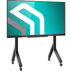 ONKRON Support TV Roulettes pour 70 - 110 Pouces Écrans Interactifs & TVs, Meuble TV sur Roulettes Poids jusqu'à 120,5 kg - Pied TV Roulette Max VESA 1000x800 / Ecran Mobile sur Pied TS2081-B Noir