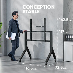 Avis ONKRON Support TV Roulettes pour 70 - 110 Pouces jusqu'à 120,5 kg,VESA 1000x800 ,TS2081-B