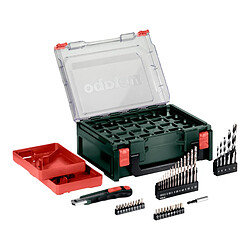 Metabo Powermaxx BS Basic Set Perceuse-visseuse sans fil 12 V 34 Nm ( 600080710 ) + 2x batterie 2,0 Ah + chargeur + 41 pcs. kit d'accessoires + coffret