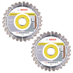 Bosch Best for Universal Disque à tronçonner diamanté 125 x 22,23mm,2pcs. (2x 2608603630)