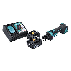 Makita DCO 181 RM Affleureuse plaque de plâtre sans fil 18 V 32000 U/min Brushless + 2x Batterie 4,0 Ah + Ladegert