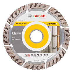 Bosch Standard for Universal Disques à tronçonner diamantés 125 x 22,23 mm 2 pces ( 2x 2608615059 ) pour béton, acier-béton, brique, calcaire et sable-pierre