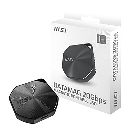 MSI DATAMAG 20GBPS 2TB lecteur à circuits intégrés externe 2 To USB Type-C USB 3.2 Gen 2x2 Noir