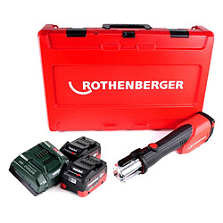 Rothenberger ROMAX 4000 Sertisseuse hydraulique 18V + 2x 5,5 Ah + Chargeur + Coffret