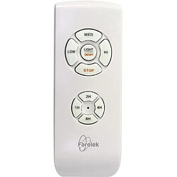 Farelek CORSICA Blanc - Ventilateur de plafond Ø116cm 70W + éclairage LED