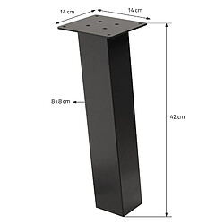 Acheter Ml-design lot de 4 pieds de table - Gris foncé