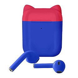 Akashi Écouteurs sans fil Bluetooth pour Enfant Volume sécurisé Microphone Bleu
