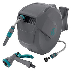 ECD Germany Enrouleur de Tuyau d'Eau Mural, 30m+2m, avec Arrêt de Blocage et 9 Fonctions de Pulvérisation