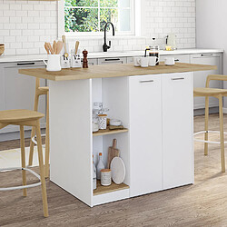 Idmarket ilot BAO blanc hetre 140 cm