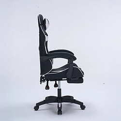 Concept Usine Chaise gaming de bureau ergonomique inclinable noir et blanc Altair pas cher