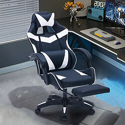 Concept Usine Chaise gaming de bureau ergonomique inclinable noir et blanc Altair