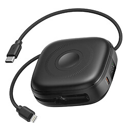 Swissten Batterie Externe MagSafe 15W 10000mAh avec Câbles USB-C et Lightning Noir