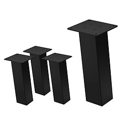 Ml-design lot de 4 pieds de table - Noir