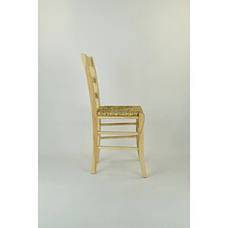 Acheter T M C S Tommychairs - Set 4 chaises CUORE, structure en bois de hêtre poli, non traité, 100% naturel et assise en paille