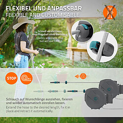 ECD Germany Enrouleur de Tuyau d'Eau Mural, 15m+1,5m, avec Arrêt de Blocage et 9 Fonctions de Pulvérisation