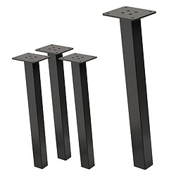 Ml-design lot de 4 pieds de table - Gris foncé