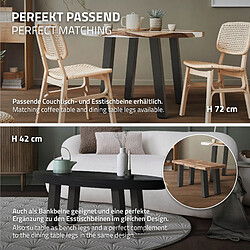 Avis Ml-design Lot de 4 pieds de table inclinés - Gris foncé