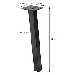 Acheter Ml-design lot de 4 pieds de table - Gris foncé