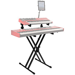 QL642 Stand clavier X double "Performer" avec deux niveaux Quik Lok