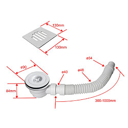Avis Aica Sanitaire Aica Receveur De Douche 100x80cm Rectangulaire Extra Plat Blanc Antiderapant avec Une Grille En Abs
