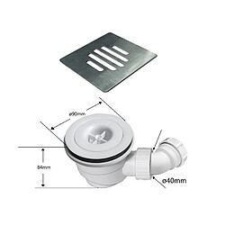 Acheter Aica Sanitaire Receveur de douche blanc rectangulaire - En résine - Grille en inox - Bac à douche 100x80x3cm - Extra plat