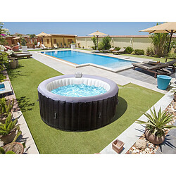 Habitat Et Jardin Spa gonflable en PVC Malaga - 4 places - Gris