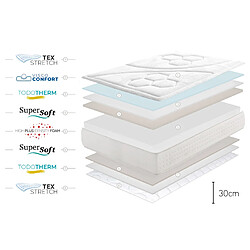 Moonia Matelas Quantum Alta Densidad - 90X200 cm pas cher