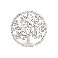 Décoration murale DKD Home Decor Blanc Doré Argenté 40 x 1,5 x 40 cm