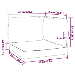 vidaXL Coussins de palette lot de 3 bleu clair tissu oxford pas cher