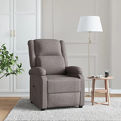 vidaXL Fauteuil inclinable Taupe Tissu