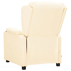 Acheter vidaXL Fauteuil inclinable Crème Similicuir