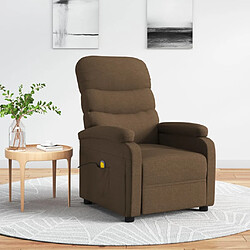 vidaXL Fauteuil de massage Marron Tissu
