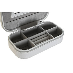 Boîte à bijoux DKD Home Decor Bleu Gris Camel Rose clair Polyuréthane Miroir 18,5 x 10 x 5 cm (2 Unités)