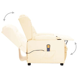 Acheter vidaXL Fauteuil de massage Crème Similicuir