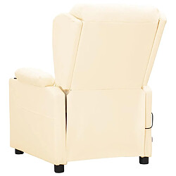 Avis vidaXL Fauteuil de massage Crème Similicuir