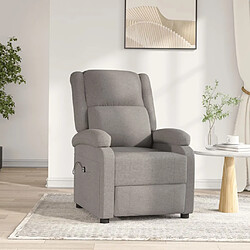 vidaXL Fauteuil inclinable électrique Taupe Tissu