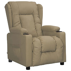 vidaXL Fauteuil inclinable Cappuccino Similicuir
