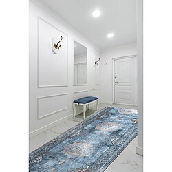 Avis RUGSX TAPIS DE COULOIR antidérapant LOTUS ROSETTE 47050 gris lavable 100cm 100x370 cm