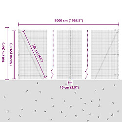 vidaXL Poteau de clôture. Argenté 50 x 1,5 m (maille 16 x 16 mm) Acier pas cher