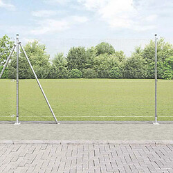 vidaXL Poteau de clôture. Argenté 50 x 1,5 m (maille 16 x 16 mm) Acier 