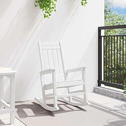 Avis vidaXL Chaise Berçante de Jardin Blanc 92 x 70 x 108 cm HDPE